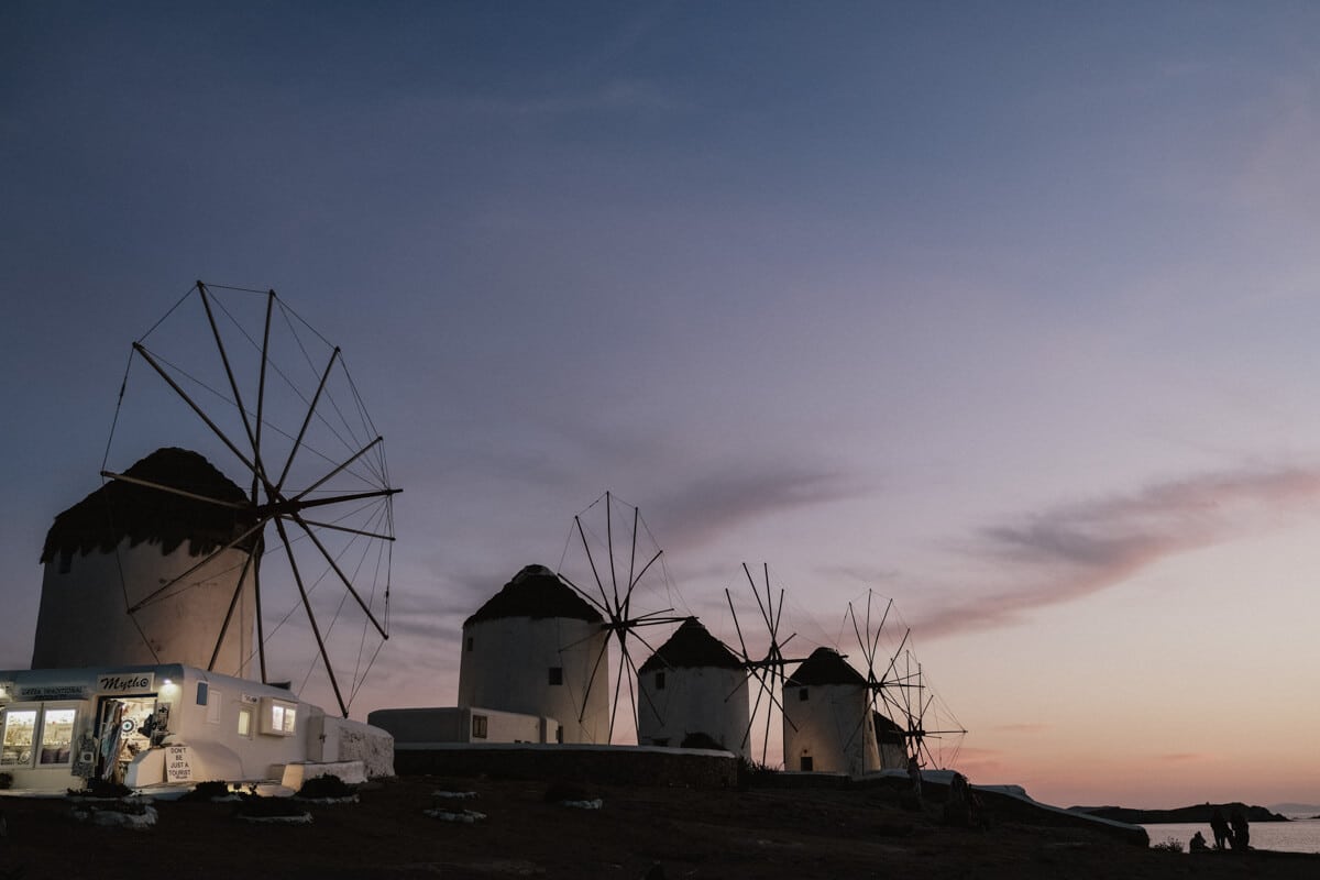 A nice picture of the wind mills at Mykonos