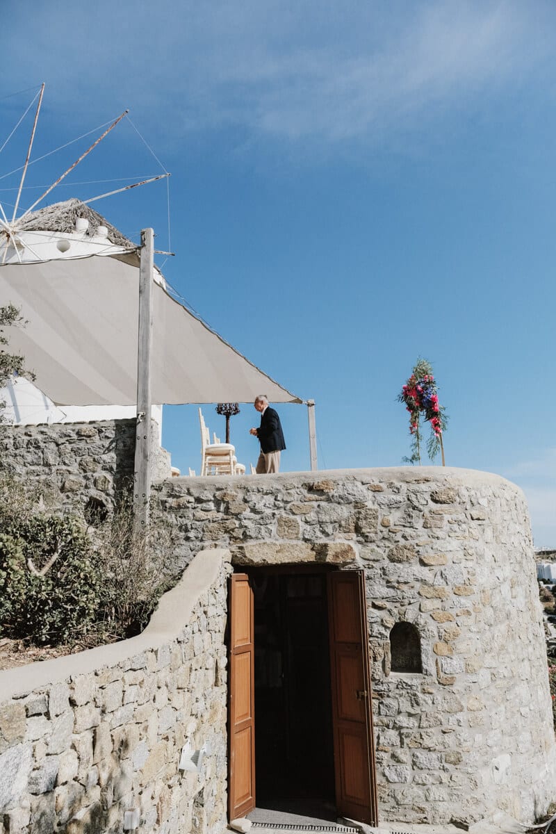 Wedding ceremony, venue at Mykonos in Greece