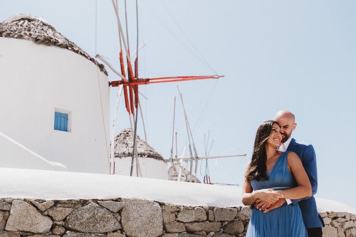 Wedding couple portraits at Mykonos