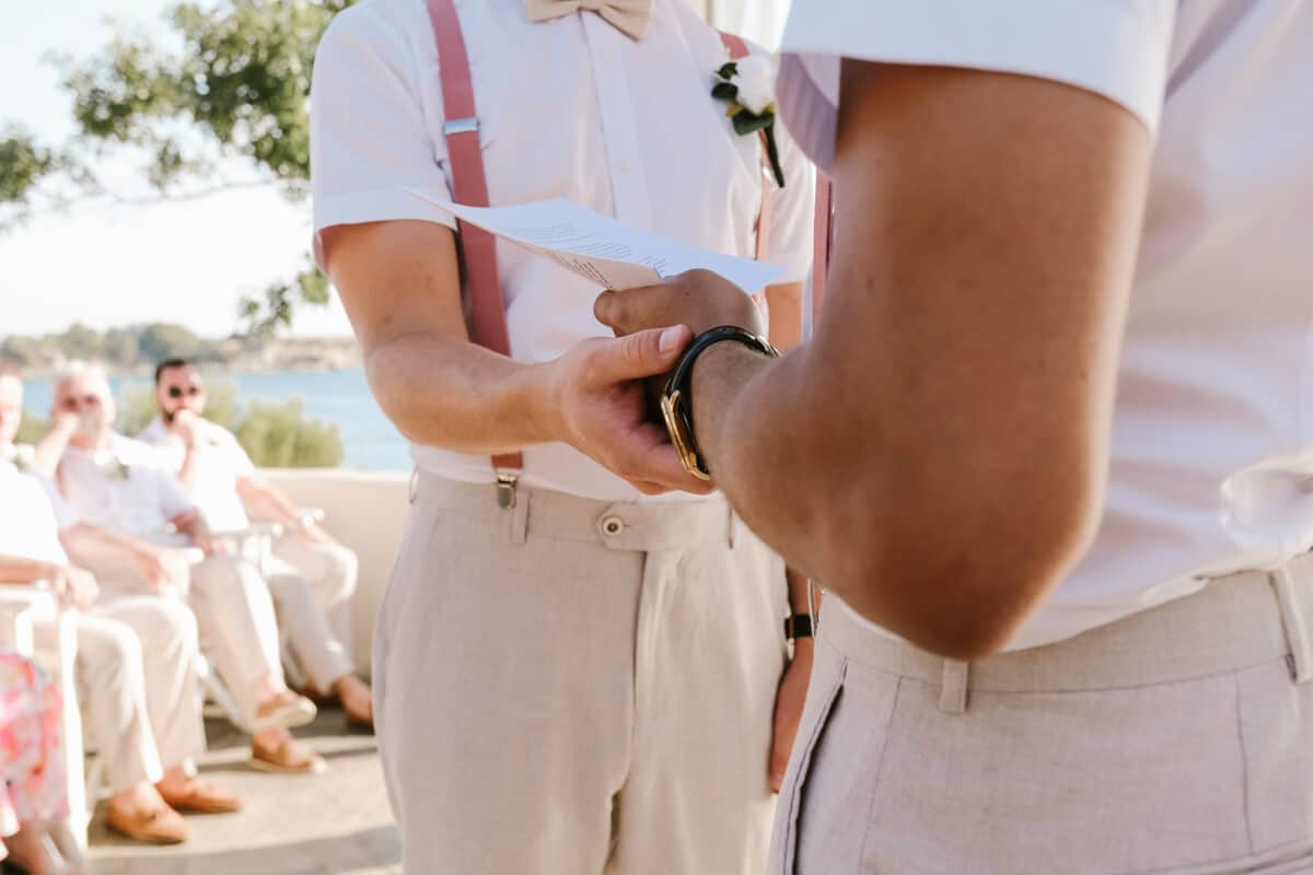 LGBTO+ couple wedding ceremony in Rhodes, Greece