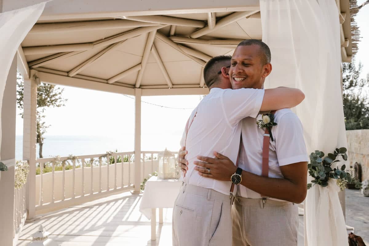 LGBTO+ couple destination wedding ceremony in Rhodes, Greece