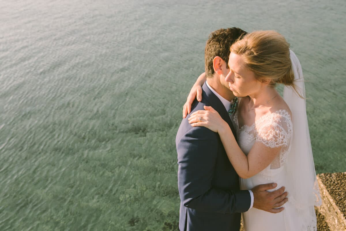 Syros wedding couple portraits by the seaside